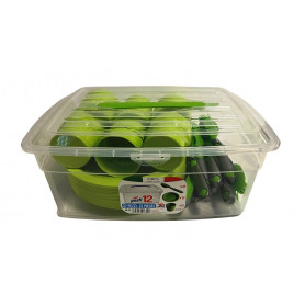 BOX 37 PEZZI CON PIATTI BICCHIERI E POSATE