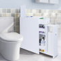 MOBILETTO SALVASPAZIO PER BAGNO IN MDF BIANCO